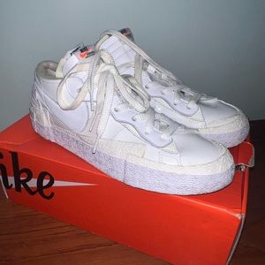 Nike x Sacai Blazer Low Patent Leather White